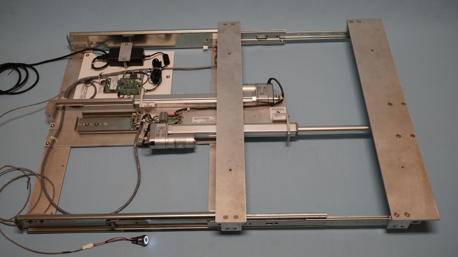 motorized drawer mechanism and actuators closed