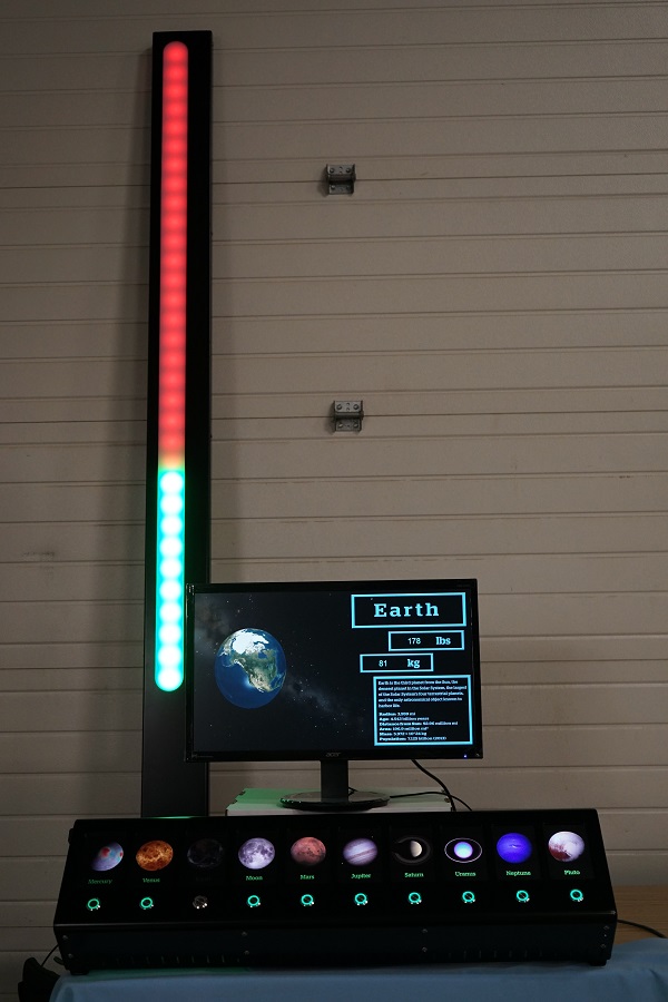 planetary weigh scale display